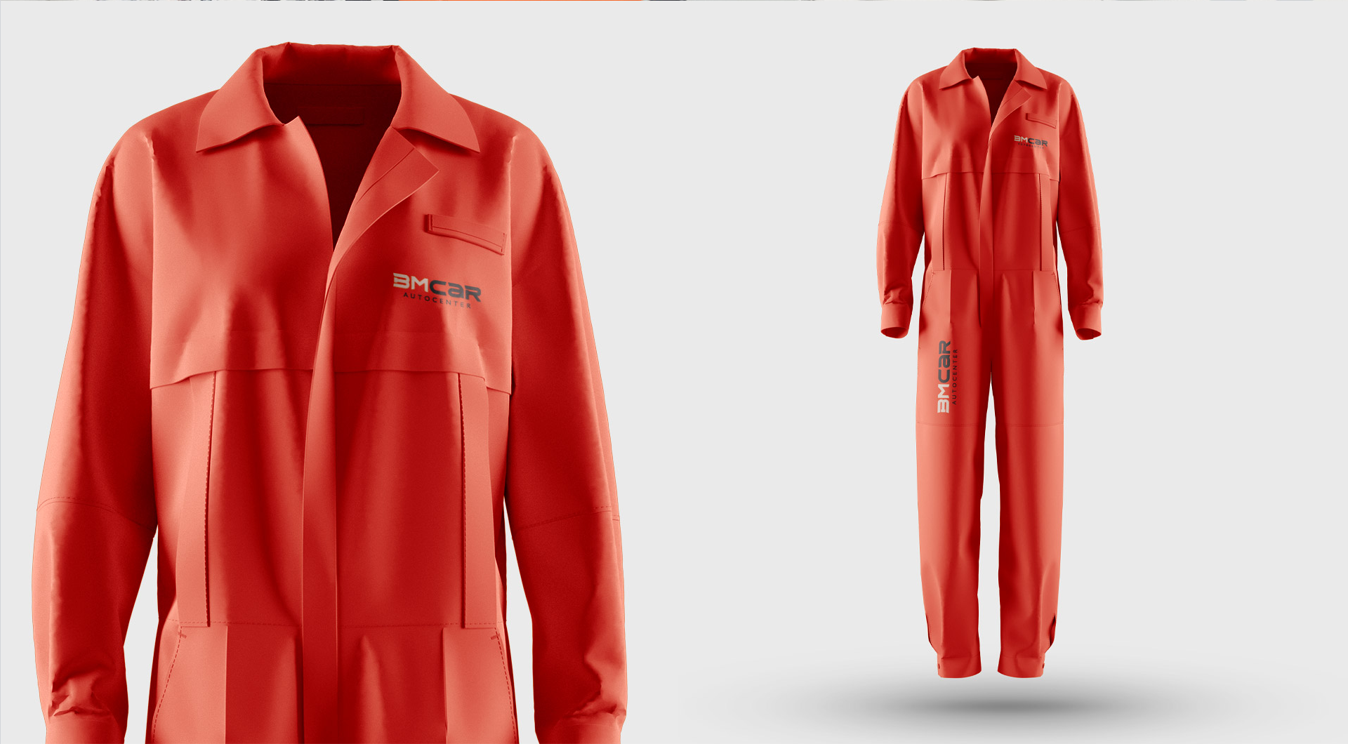 BM Car Auto Center - Aplicação da logo em uniformes